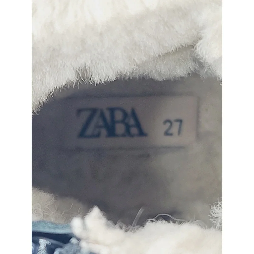 Zara, Leather, Faux Fur Casual Outdoor Winter Boots Girls' Size 10.5 Black. A. H
